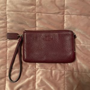 Coach Burgundy Wristlet